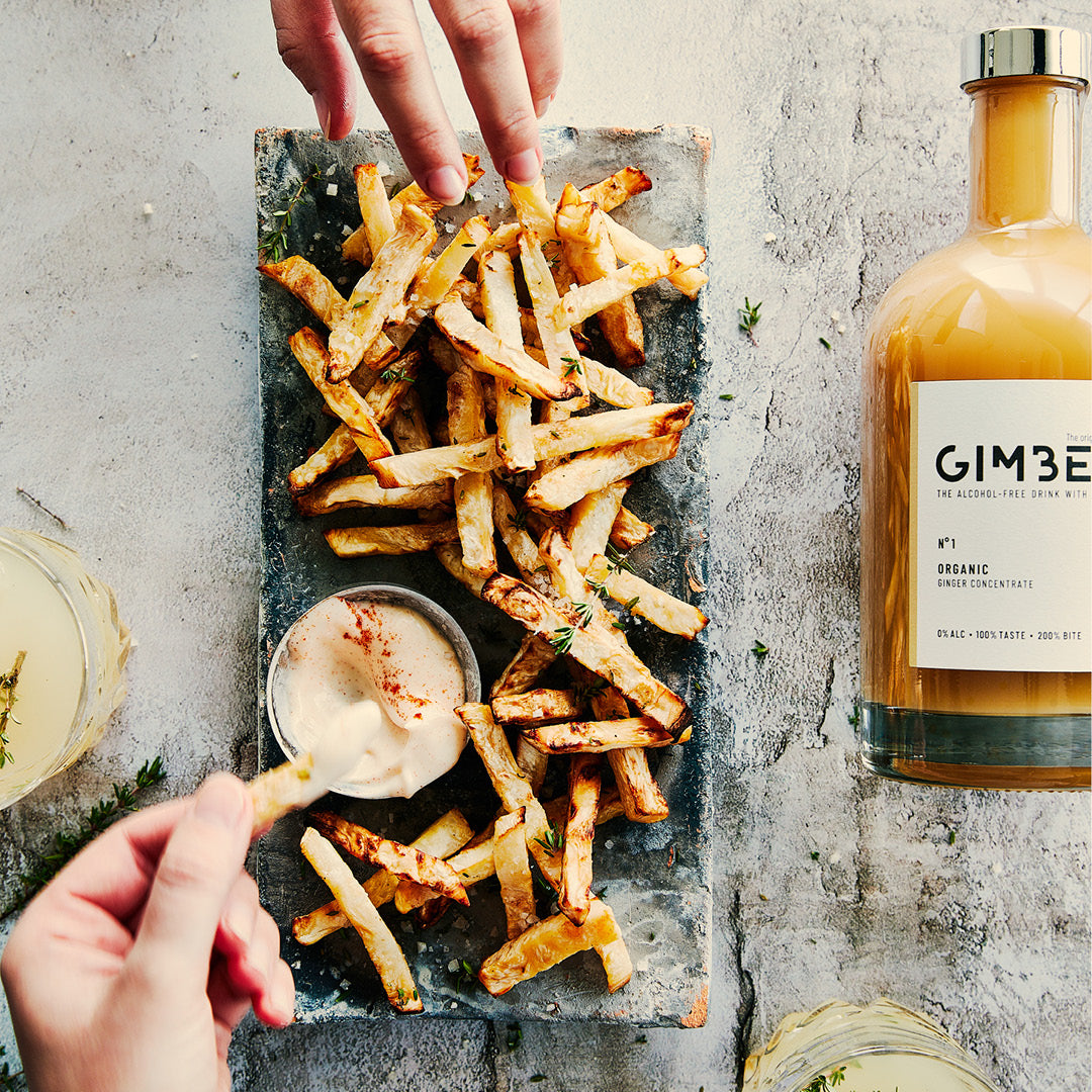 Spicy Ginger Dip & Celeriac Fries Recipe | GIMBER The Original