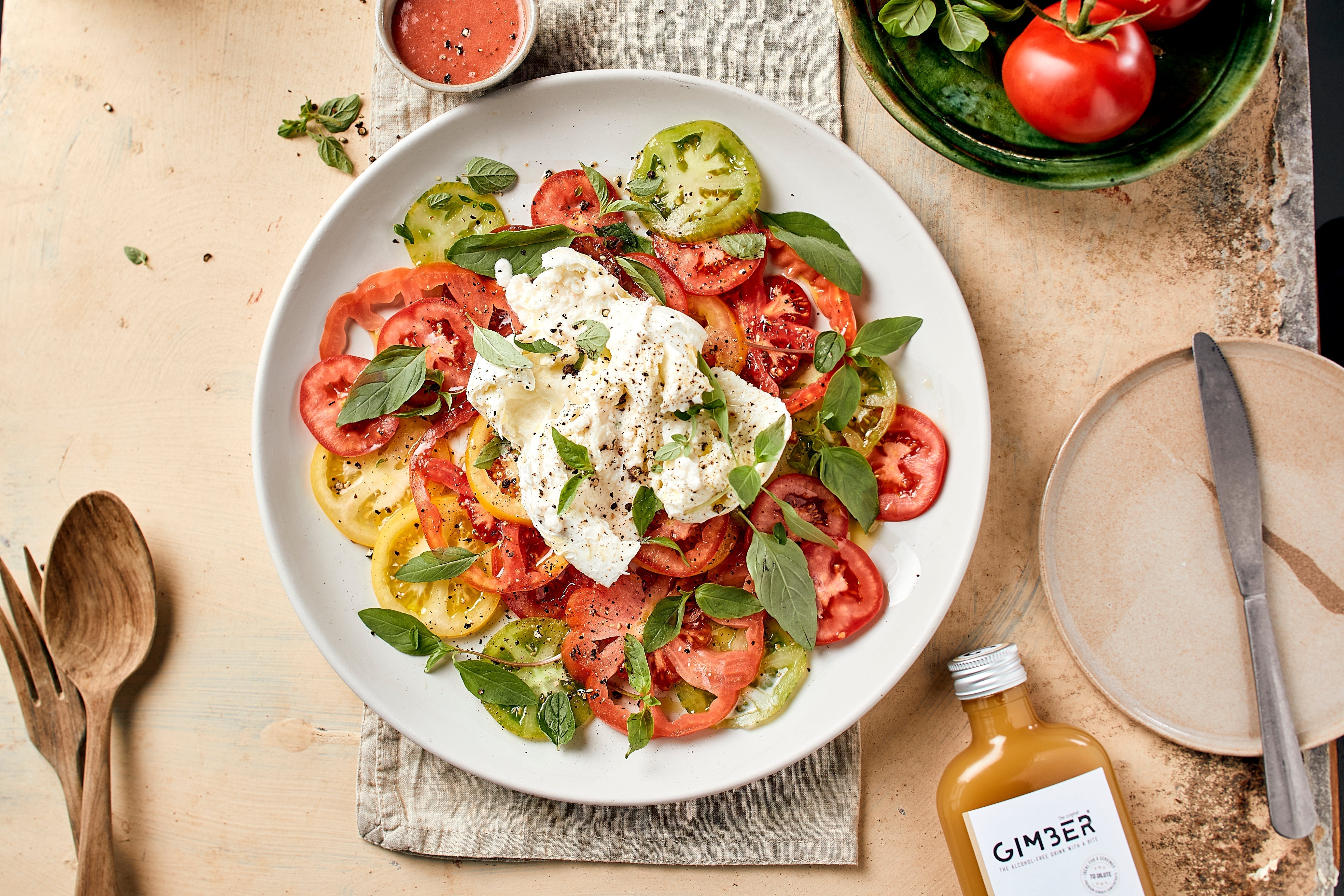 Tomato Carpaccio Recipe with GIMBER